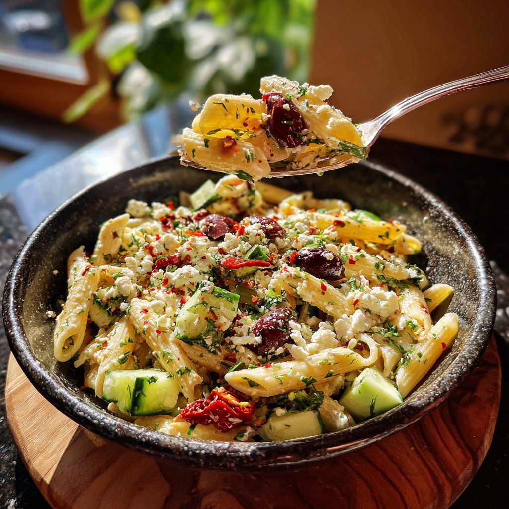 Cucumber & Feta Pasta Salad