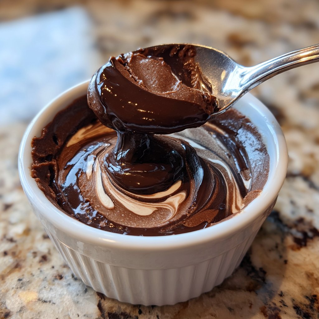 Spoonful of Choco-Swirl Pudding