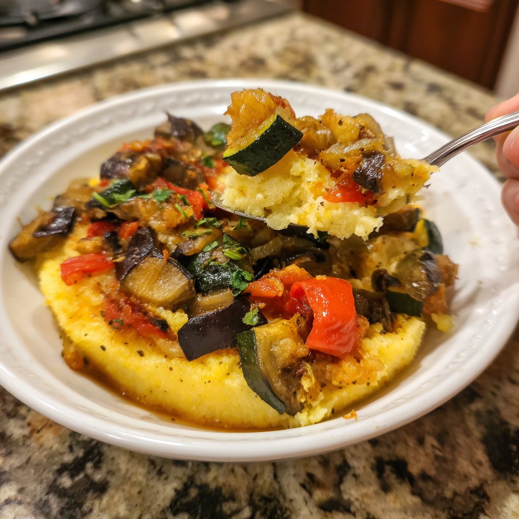 Easy Ratatouille with Polenta